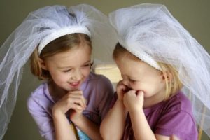 dressing up as a bride