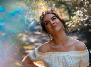 girl in garden